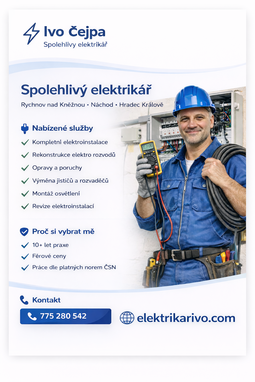 Ivo Čejpa - profesionální elektrikář